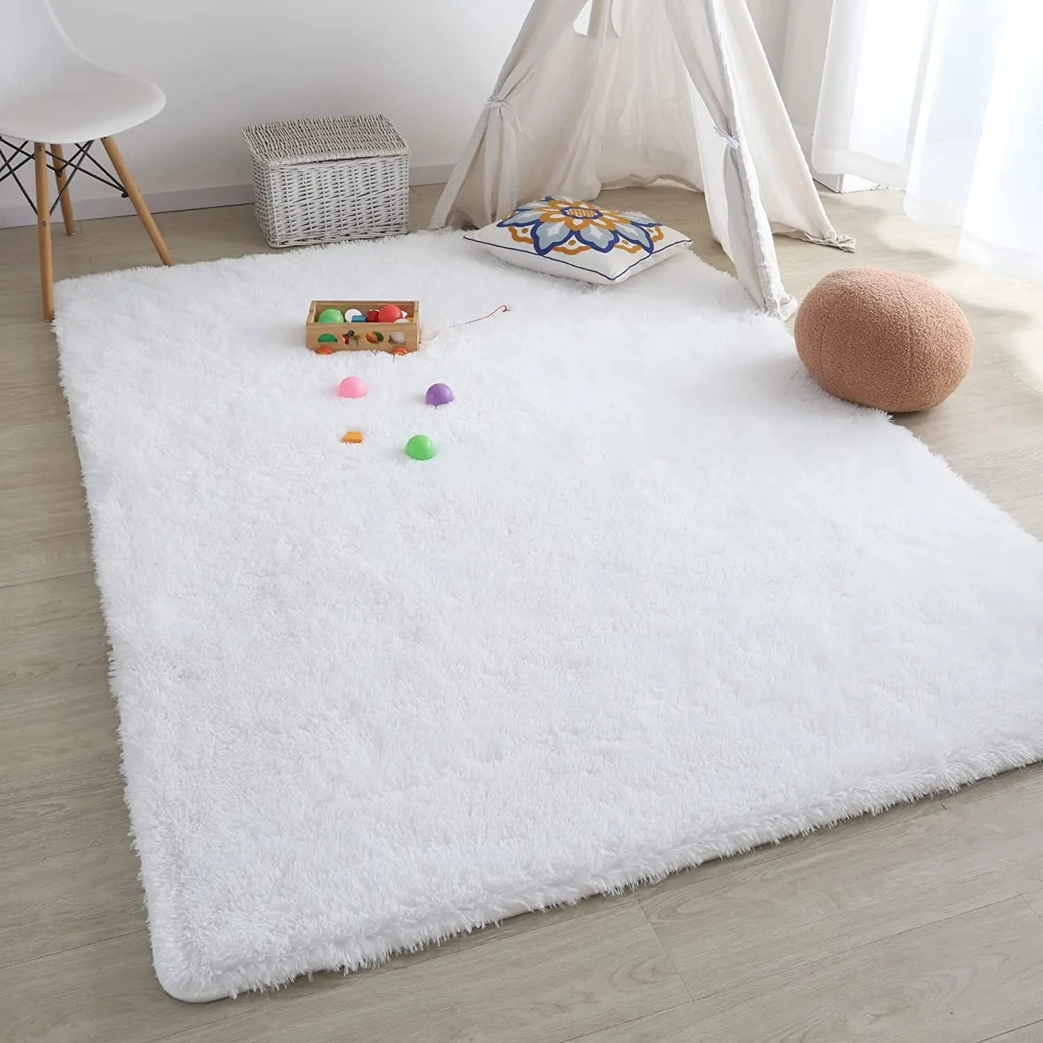 BowLift | Fluffy Ultra Soft Non-Slip Rug with Memory Foam Cushion