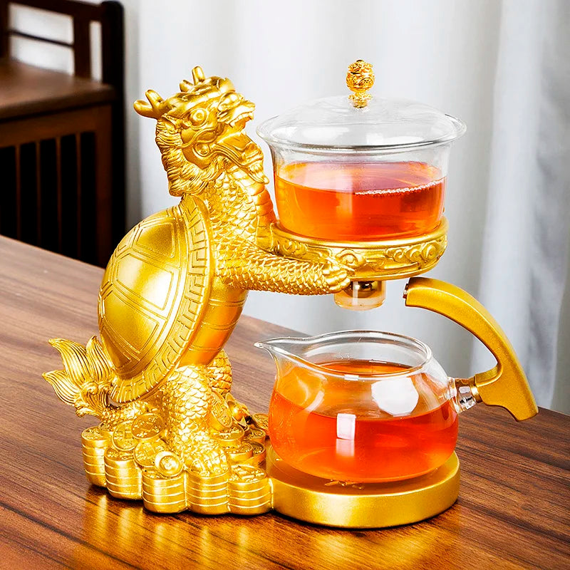 BowLift | Magnetic Flow Kungfu Turtle Dragon Teapot Infuser