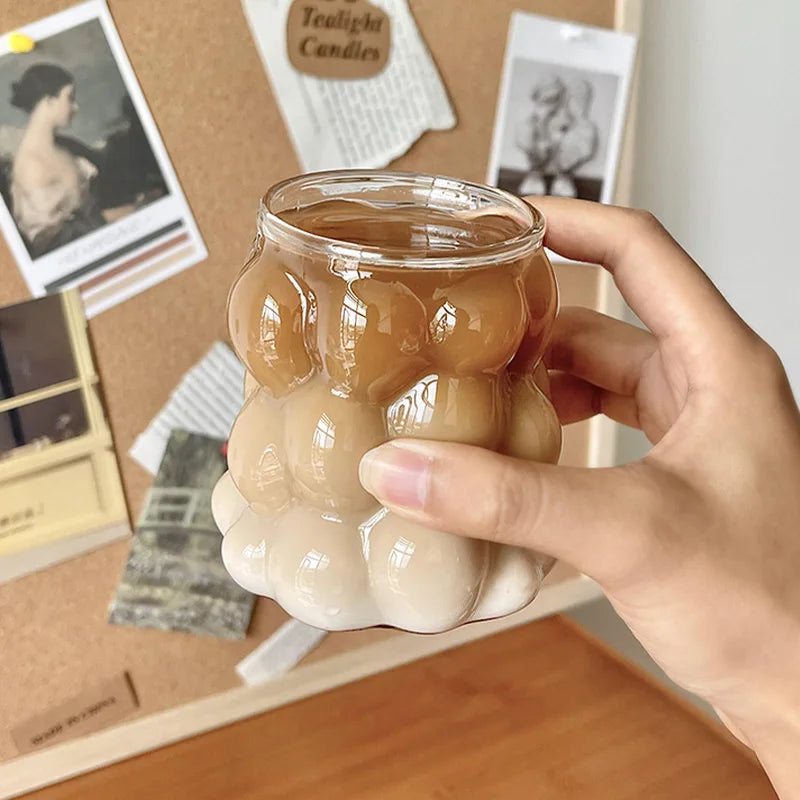 BowLift | Sleek Glass Irregular Bubble Mug