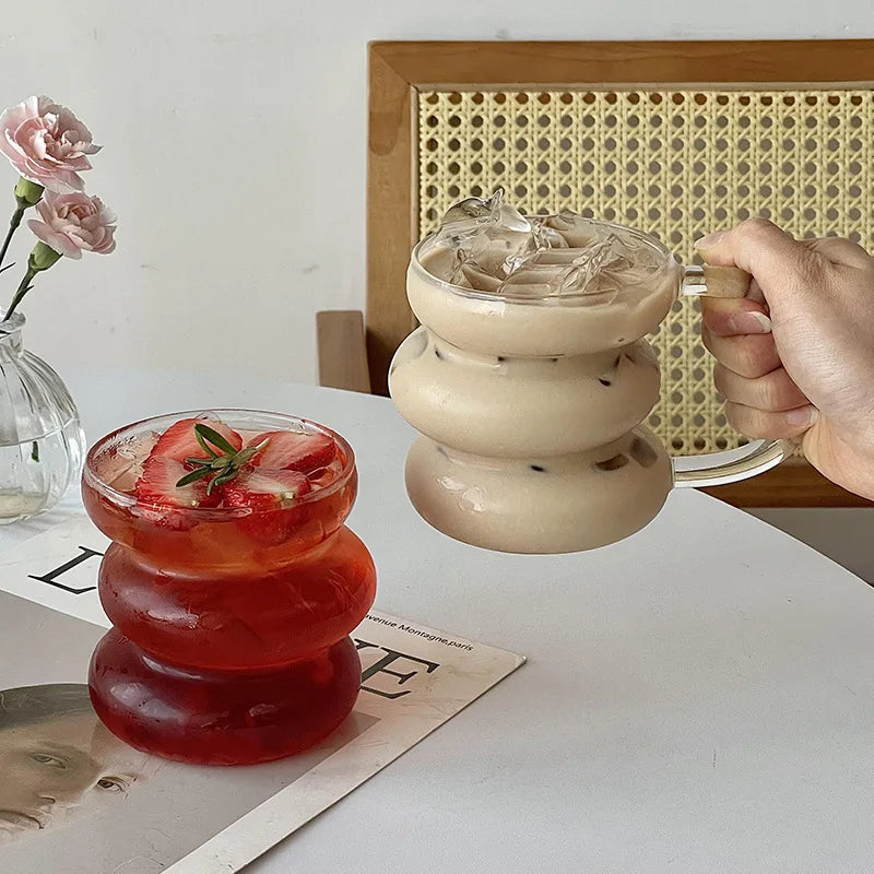 BowLift | Sleek Glass Irregular Bubble Mug