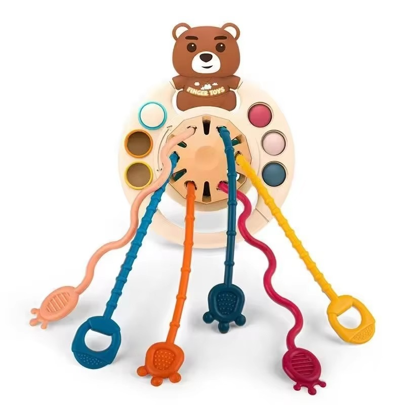 BowLift | Montessori Pull String Sensory Toy for Baby Development and Teething