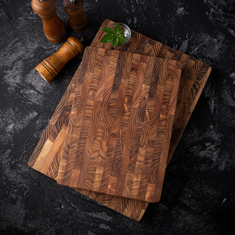 BowLift | Premium Wooden Butcher Block – End Grain Chopping Board for Kitchen & Professional Chefs