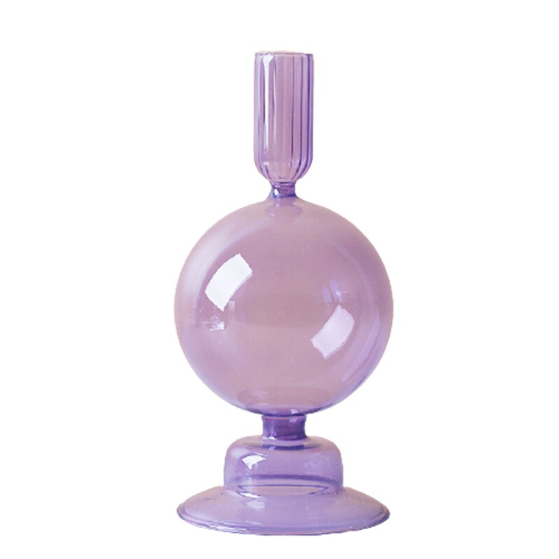 BowLift | Lilac Candle Holder made of Glass