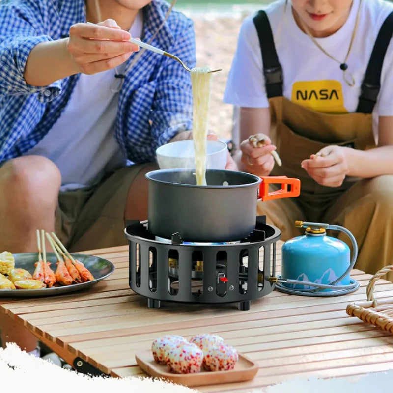 BowLift | 7-Core Portable Camping Gas Stove with Electronic Ignition – Kael