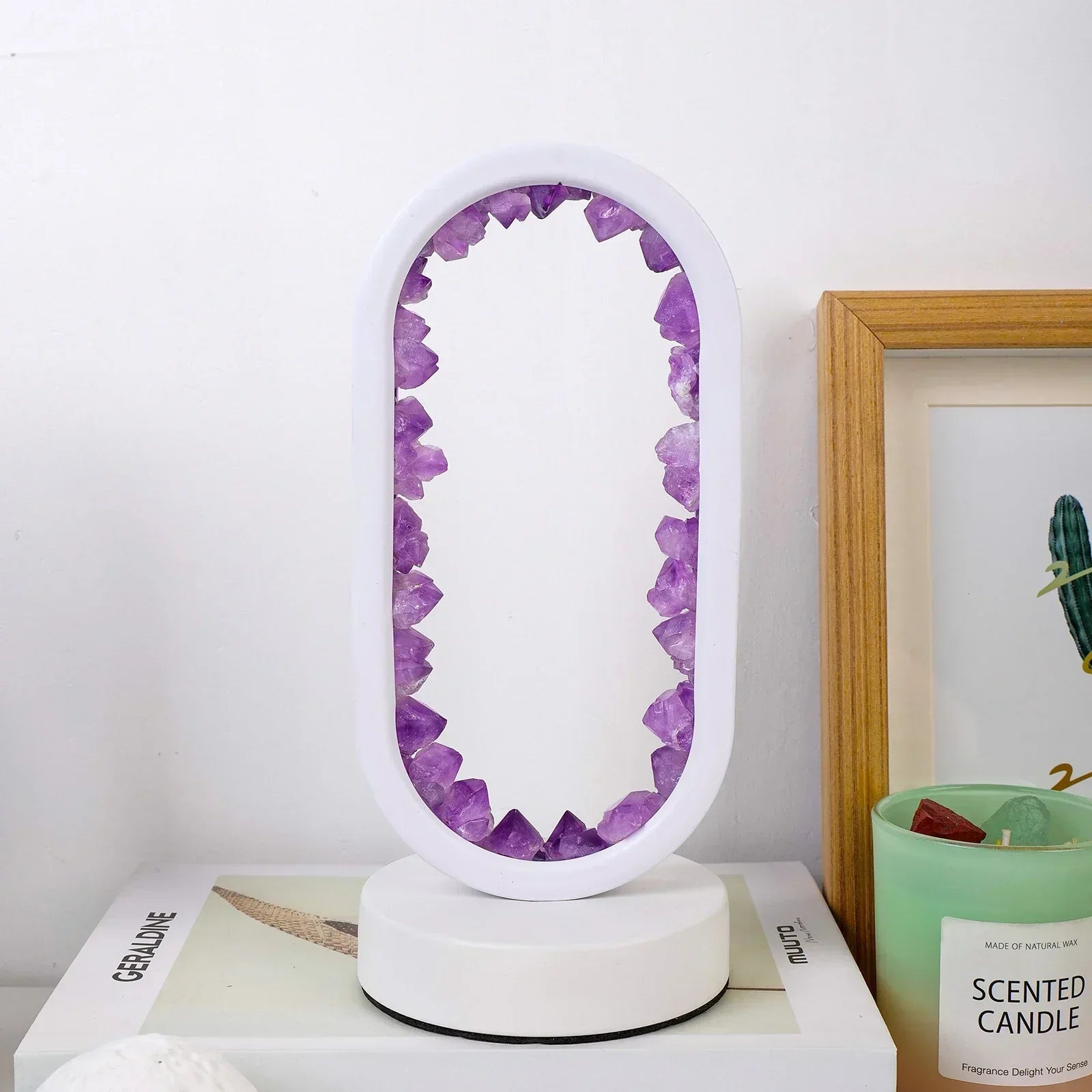BowLift | AuraStone | Natural Calming Amethyst Serenity Lamp