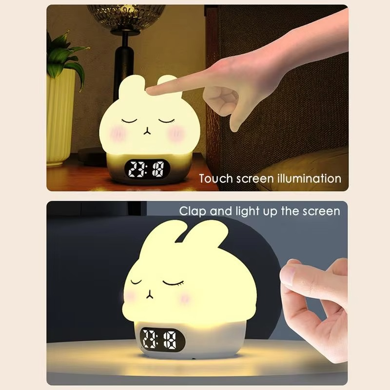 BowLift | Bunny Digital Alarm Clock with Sleep Trainer and Night Light
