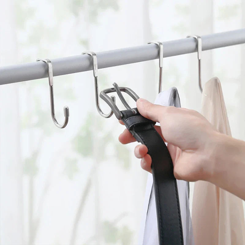 BowLift | EasyHook Double Hook | Stainless Steel 304 | For Cabinet Doors | No Drilling