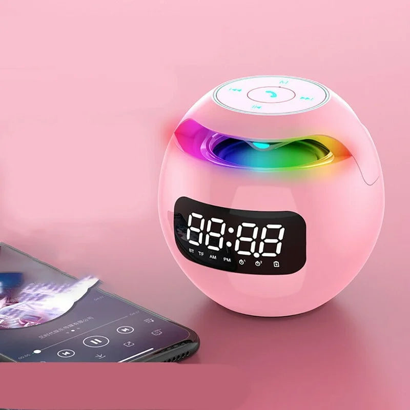 BowLift | Digital LED Alarm Clock with Bluetooth Speaker & Colorful Night Light β Motion Sensor, Rechargeable, 5W Sound