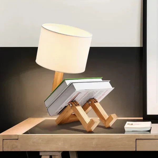 BowLift | Wooden Table Lamp with Book Holder – Modern Design for Your Home