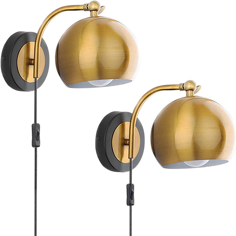 BowLift | AntiqueAura – Classic Vintage Wall Lamp with Plug for Elegant Spaces