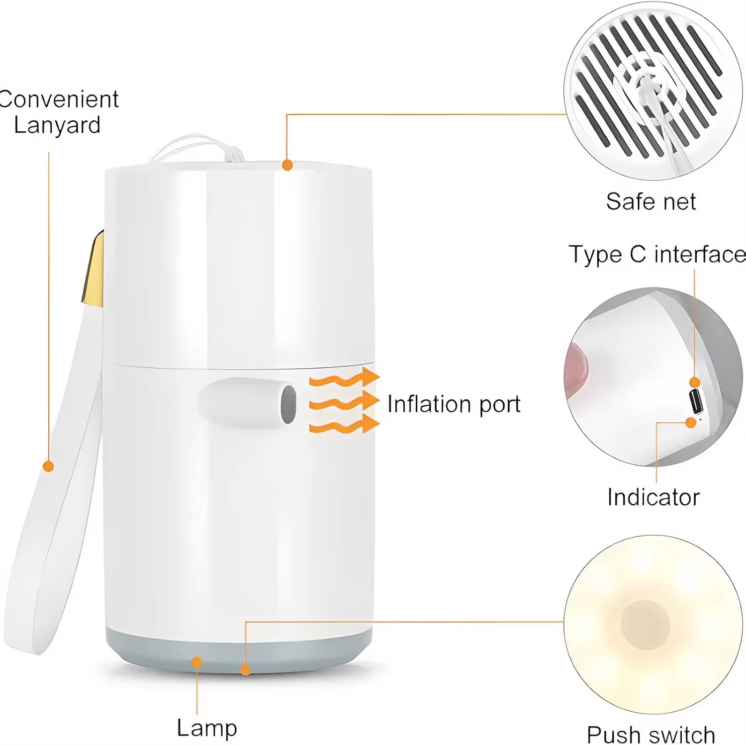 BowLift | Portable Mini Air Pump with Rechargeable SOS Light for Camping and Outdoor Use