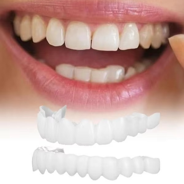 BowLift | 2PCS Snap-On Veneer Dentures for Men and Women, Instant Temporary Tooth Cover for a Confident Smile