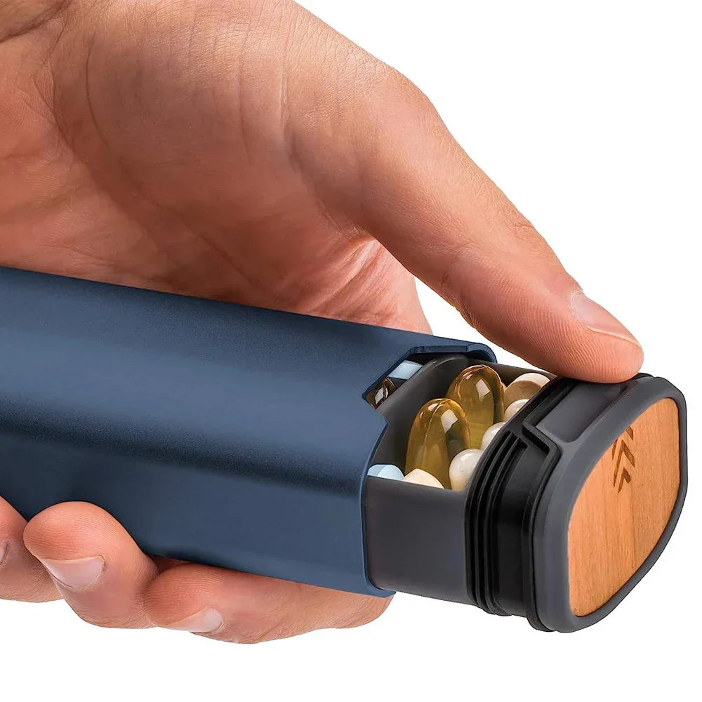 BowLift | 7-Day Medication Organizer – Compact Leakproof Pillbox for Home and Travel