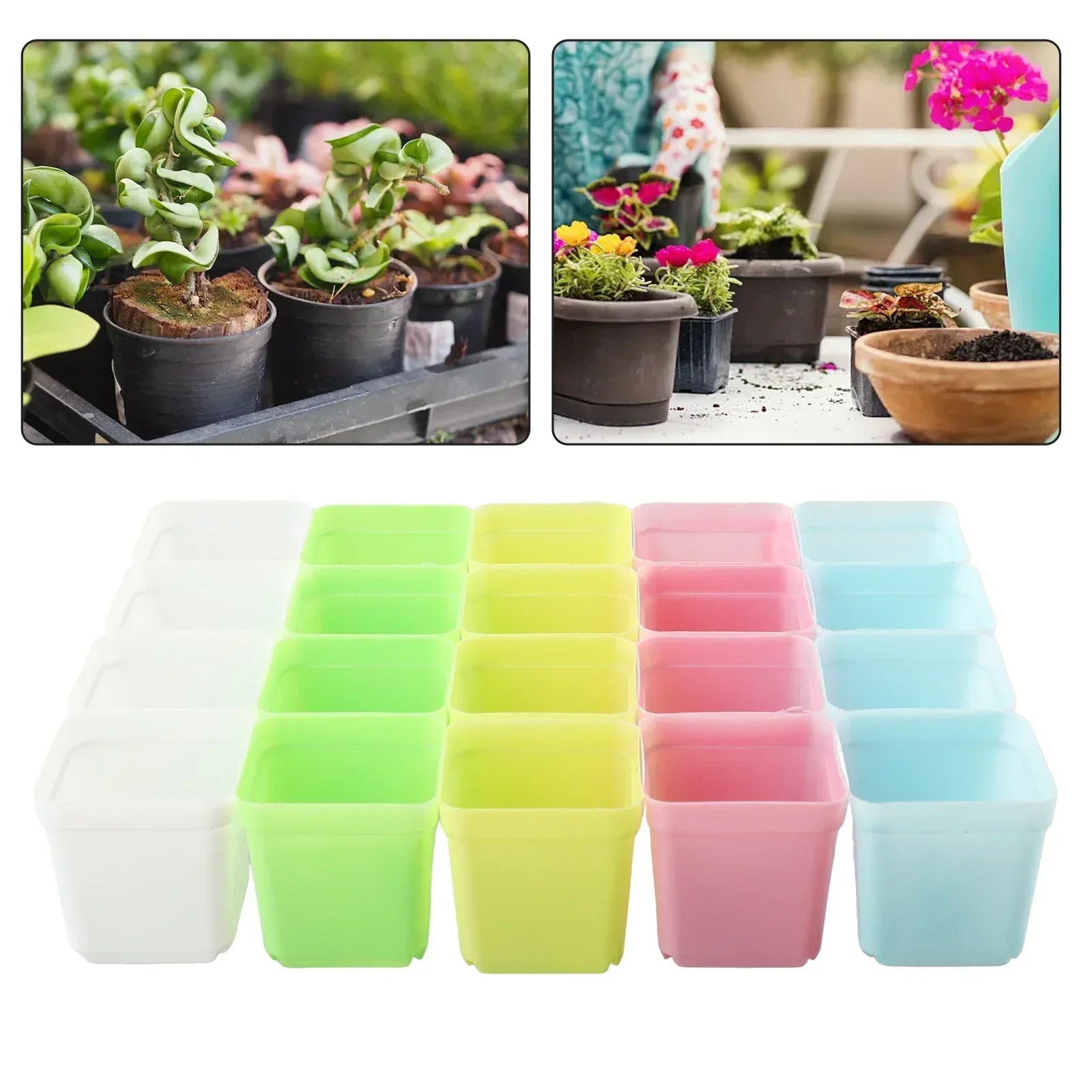 BowLift | Bloomigo Mini Flower Pot Set | Bright Colors | Weatherproof & Ventilated | For Balcony & Indoor