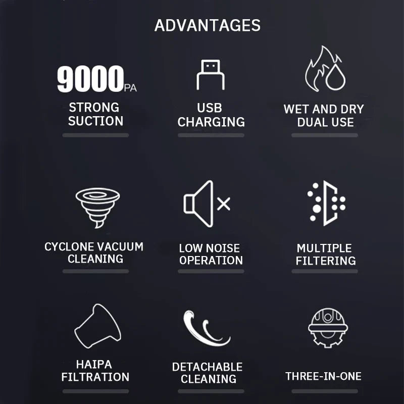 BowLift | 3in1 Strong Suction Wireless Handheld Vacuum Cleaner