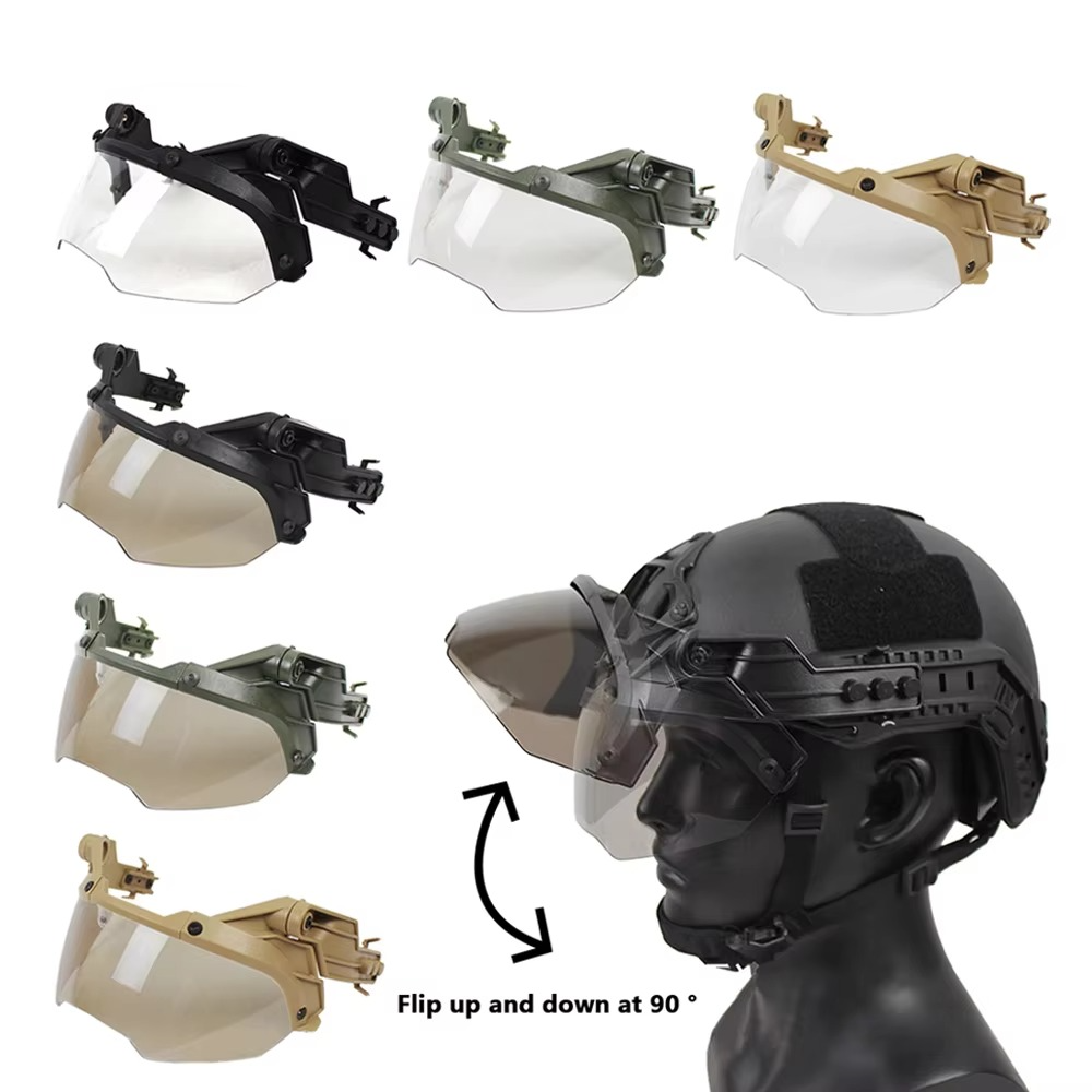 BowLift | Adjustable Tactical Helmet with Anti-Fog Detachable Goggles