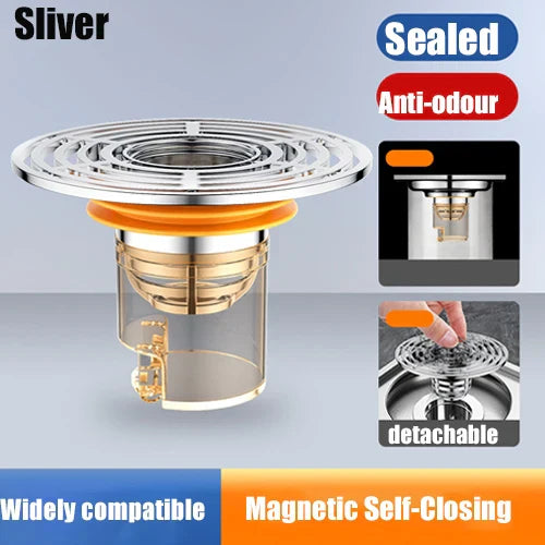 BowLift | Magnetic Self-Closing Anti-Odor Bathroom Strainer Cover