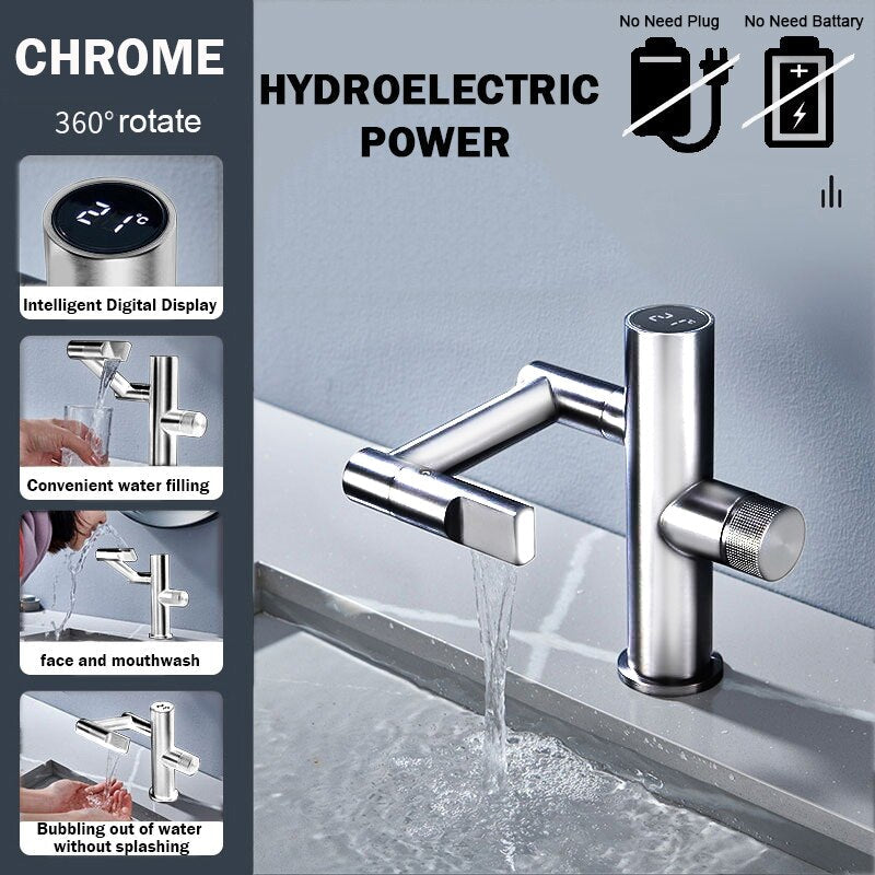 BowLift | Hydroelectric Rotating Modern Smart Waterfall Faucet