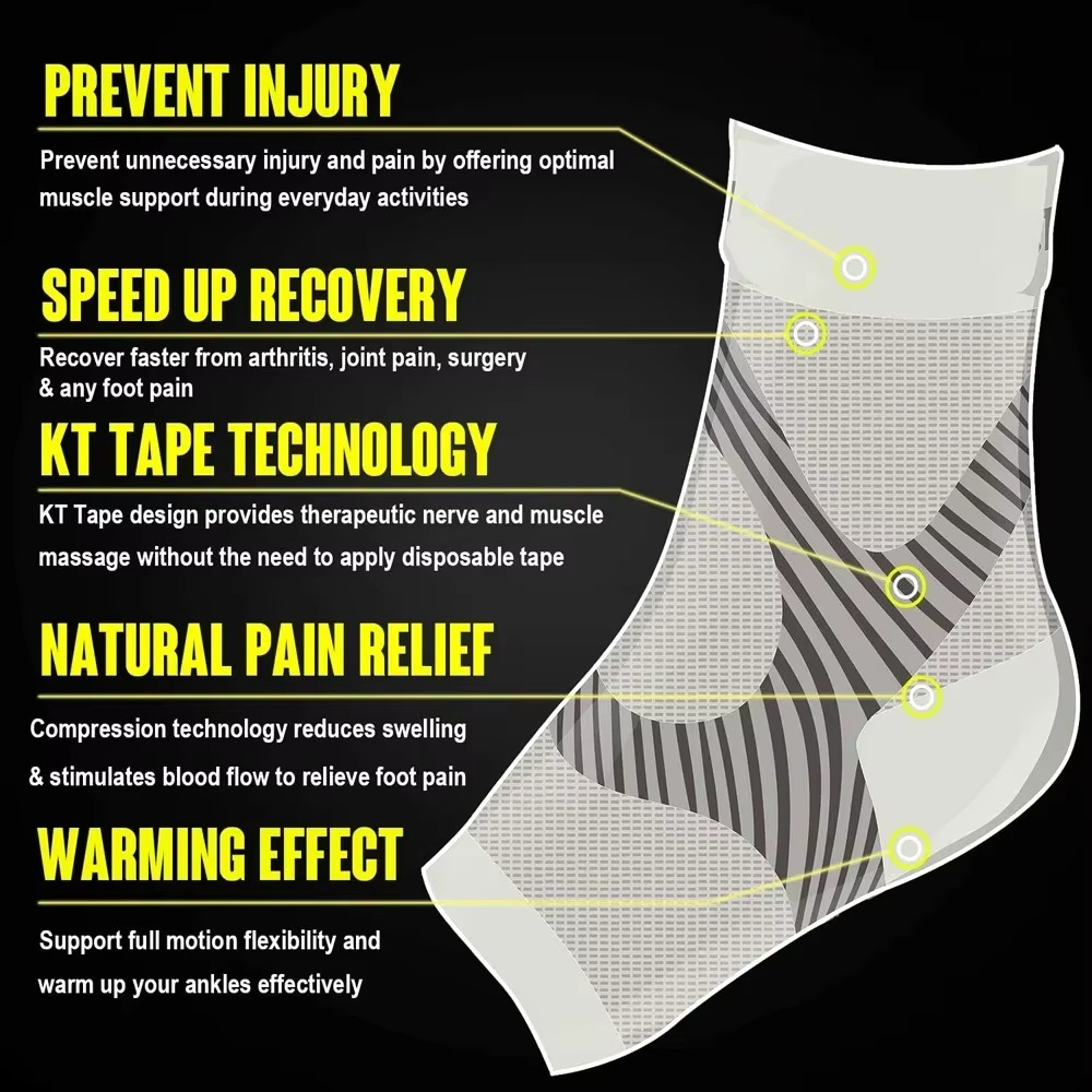 BowLift | Plantar Fasciitis Night Compression Socks with Heel and Arch Support