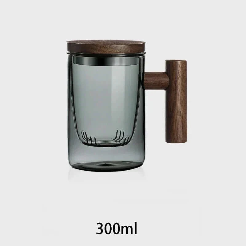 BowLift | Ultramodern Glass Tea Cup with Filter and Lid