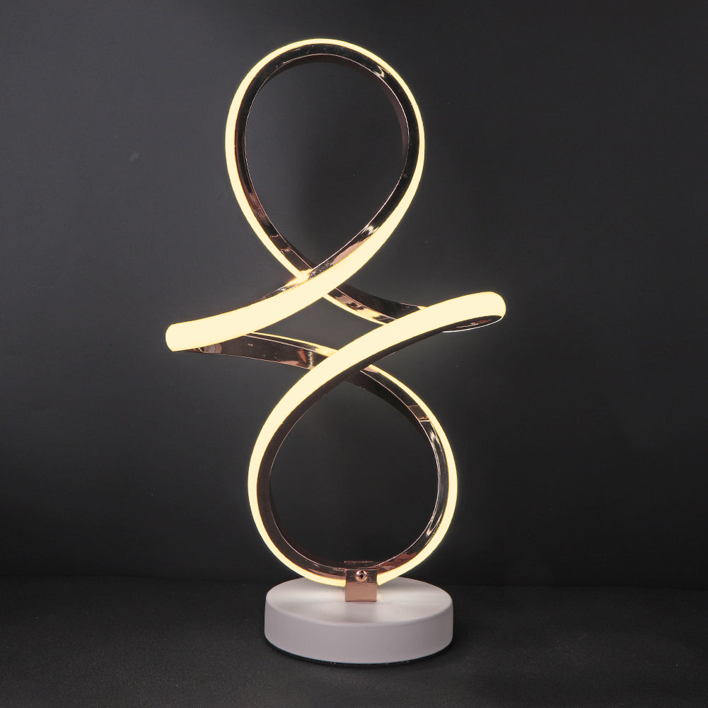 BowLift | InfinityGlow – LED Spiral Table Lamp with Endless Design