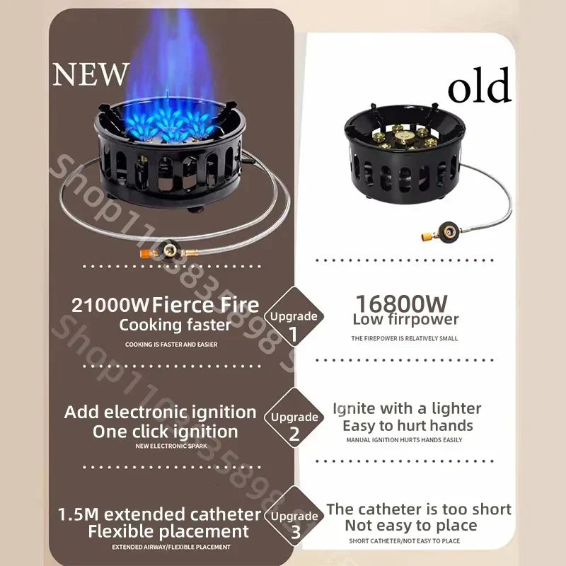 BowLift | FlammaTrek | Compact Outdoor Gas Cooker | Durable Stainless Steel Construction | Foldable