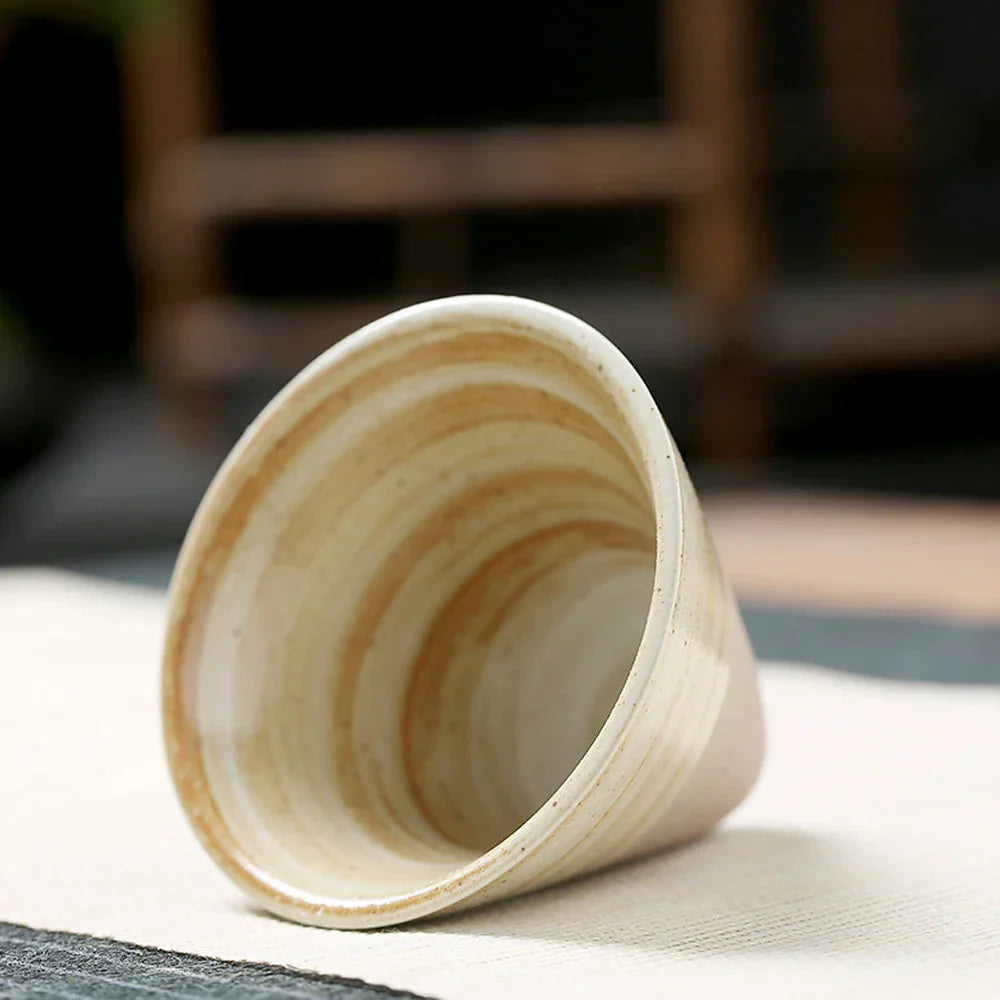 BowLift | Japanese coffee cup with saucer, 1 piece, retro ceramic tea cup, mug, latte, espresso, pull0, flower cappuccino, new ceramic cup, 100 ml/3.5 oz