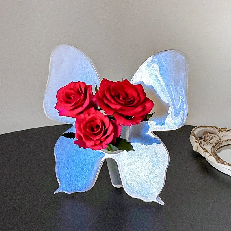 BowLift | Artistic Butterfly Clear Flower Vase