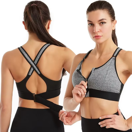 BowLift | Adjustable Zip-Front Sports Bra with Underwire Support and Push-Up Design