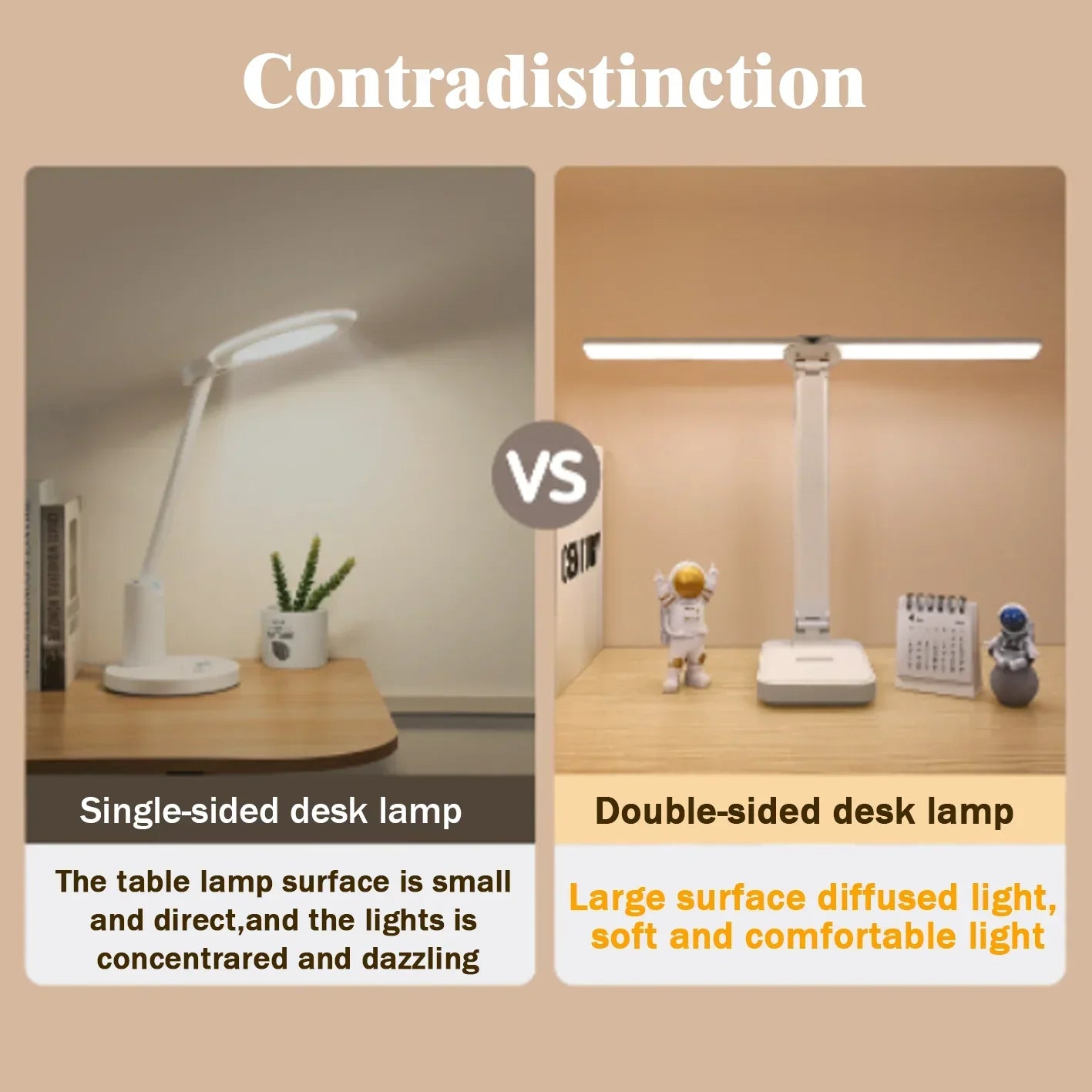 BowLift | LED Table Lamp | Reading Light | USB Rechargeable. Dimmable & Touch-Controlled for Reading