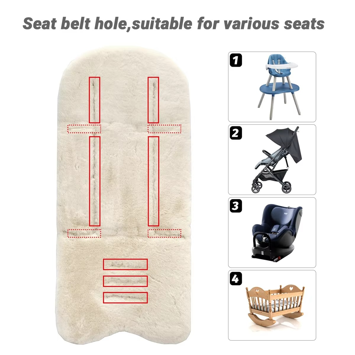 BowLift | Cozy Winter Stroller Seat Cushion for Babies
