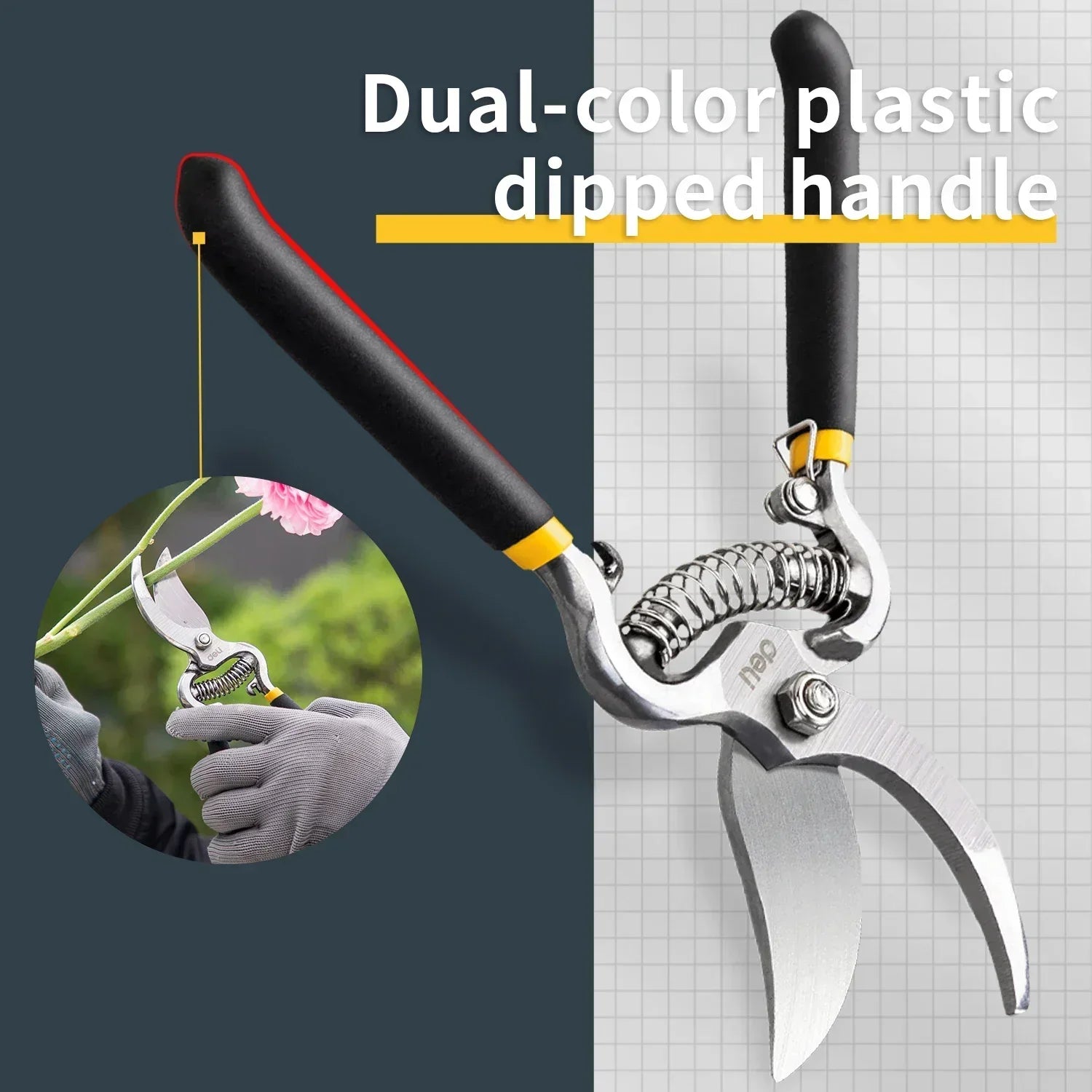 BowLift | PRUNEXA Garden Shears | Precision Cut | Ergonomic Handle | Carbon Steel Blade