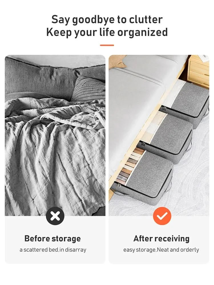 BowLift | CLOTHING STORAGE BAG – Foldable storage bag with view window & zipper for clothes & bedding