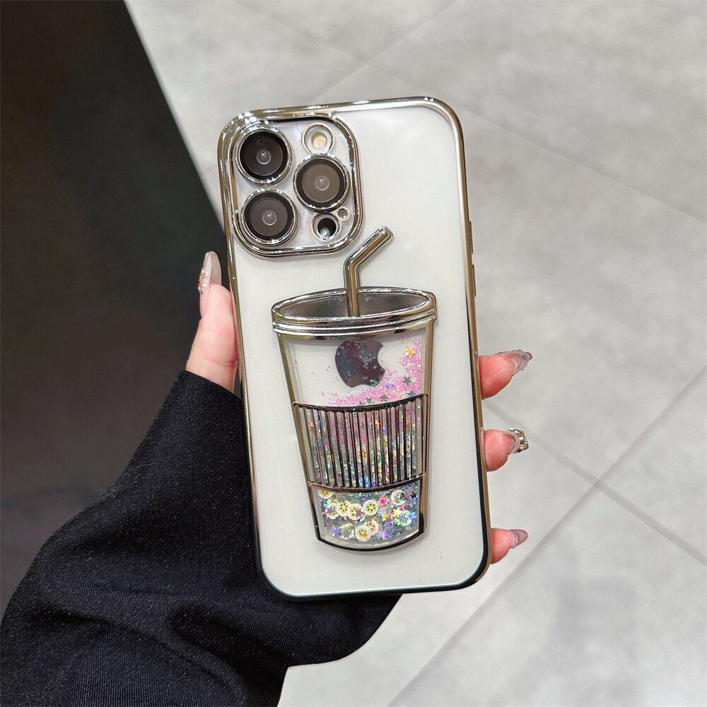 BowLift | Glitter Star Drink Cup iPhone Case