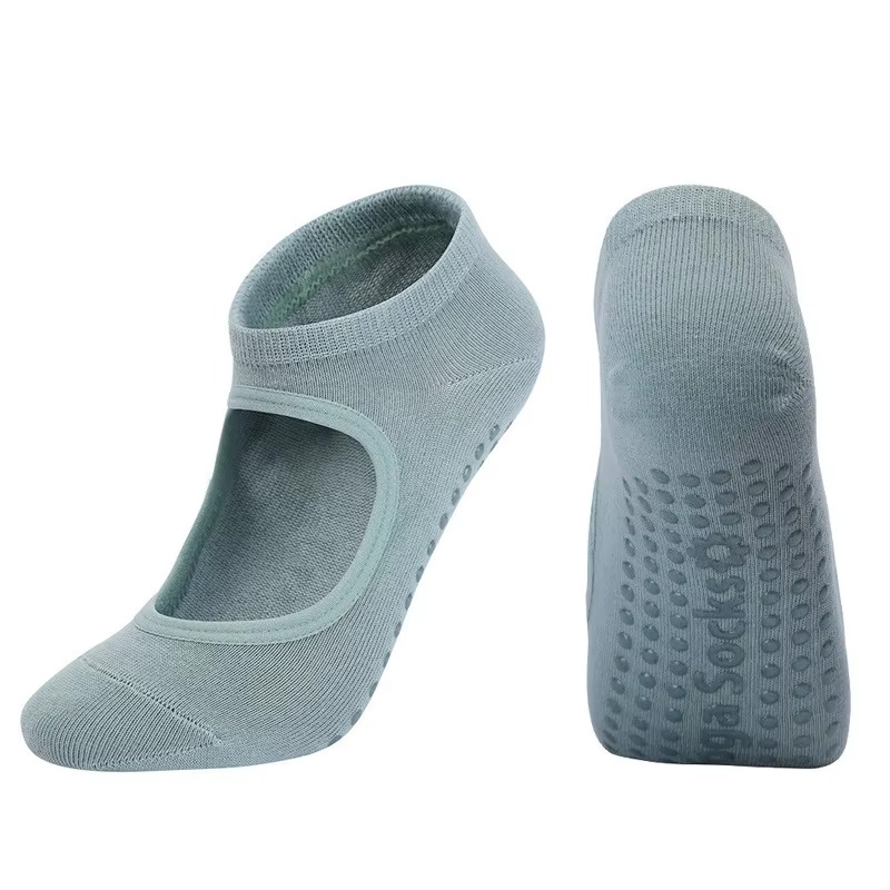 BowLift | Non Slip Backless Yoga Socks with Breathable Cotton Grip