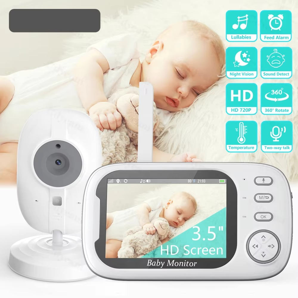 BowLift | Advanced 3.5" Wireless Baby Monitor with Night Vision, Temperature Sensor, and Two-Way Audio