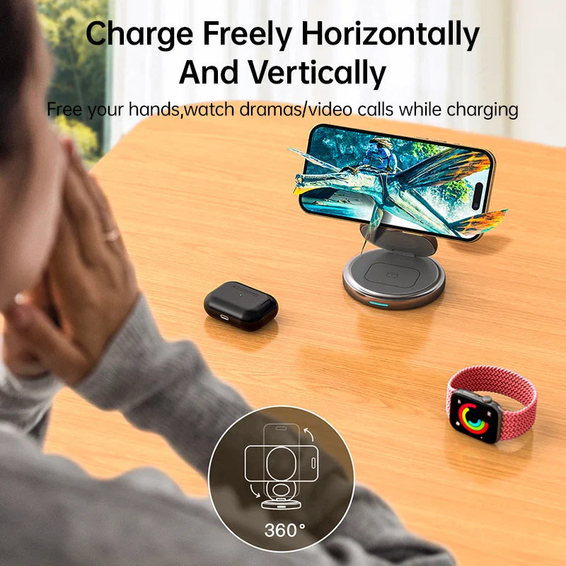 BowLift | 3 in 1 Foldable Magnetic Wireless Charger