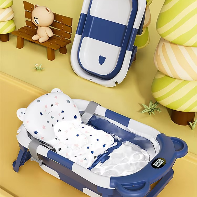 BowLift | Foldable Silicone Baby Bathtub with Real-Time Temperature Sensor