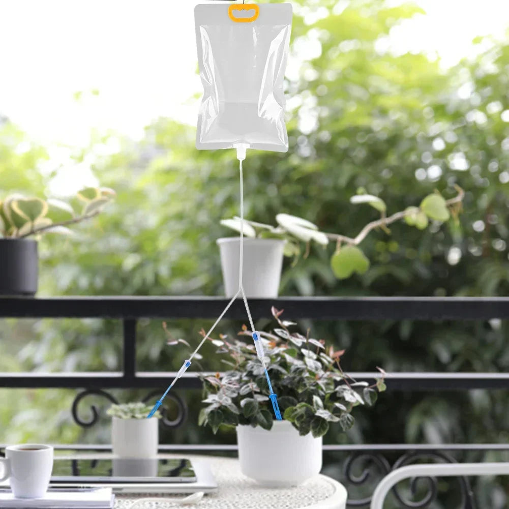 BowLift | HydroLeaf Drip Bag | 3.5L Water Tank | Dual Outlet & Flow Regulator | For Balcony & Houseplants