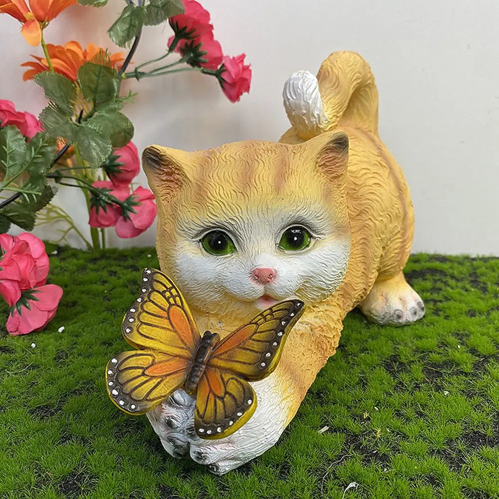 BowLift | Butterfly Catcher Cat Resin Decorative Lamp