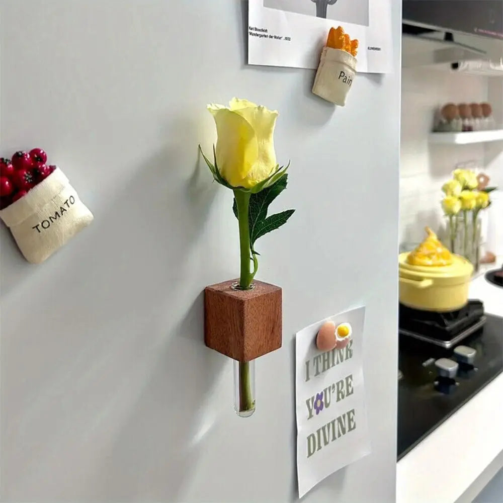 BowLift | Wooden Magnetic Flower Tube Vase