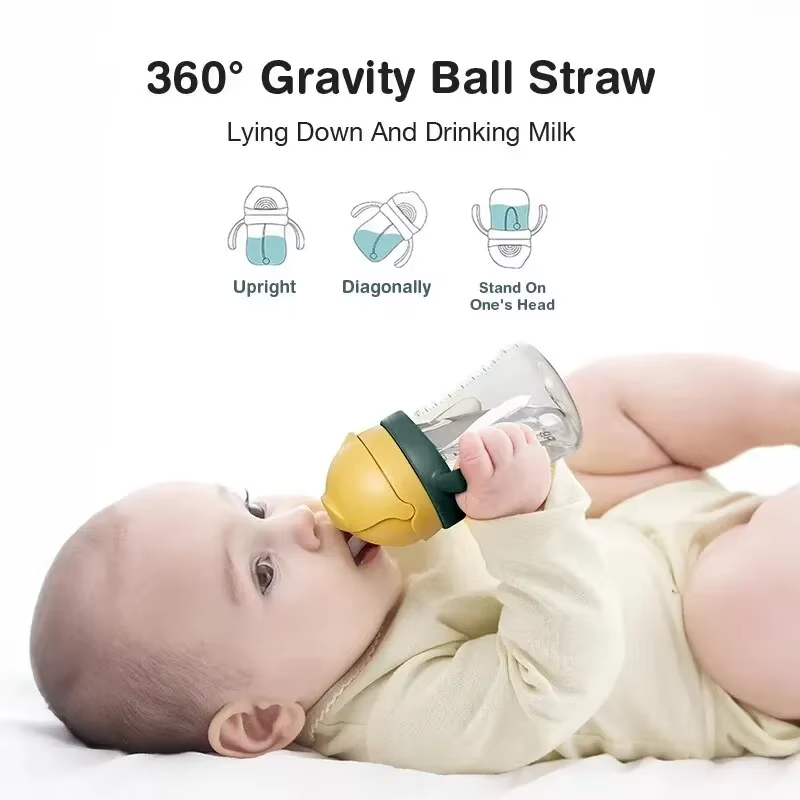 BowLift | 8.5 oz Baby Training Cup with Double Handles and Flip Lid Leakproof Design