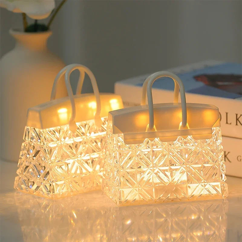 BowLift | CrystalBag | Creative Acrylic Night Light in Handbag Shape