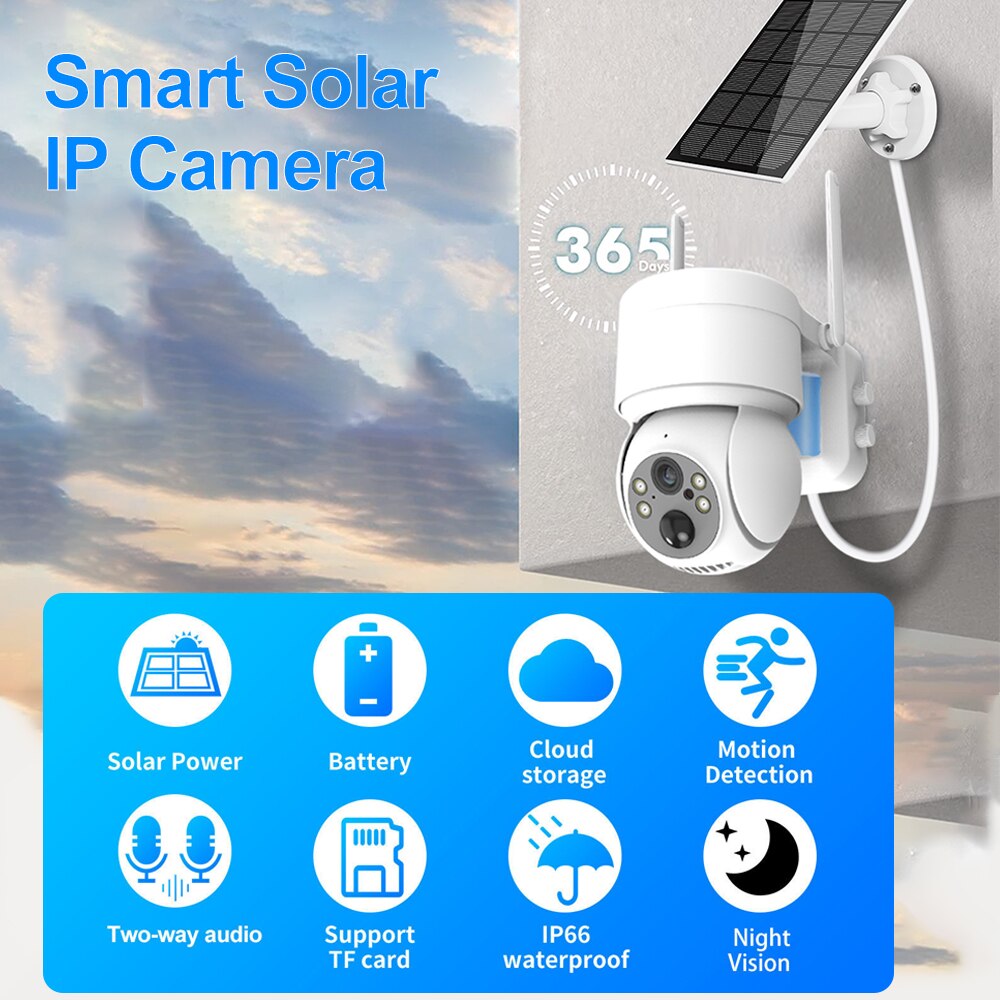 BowLift | Outdoor WiFi Solar-Powered Security IP Camera