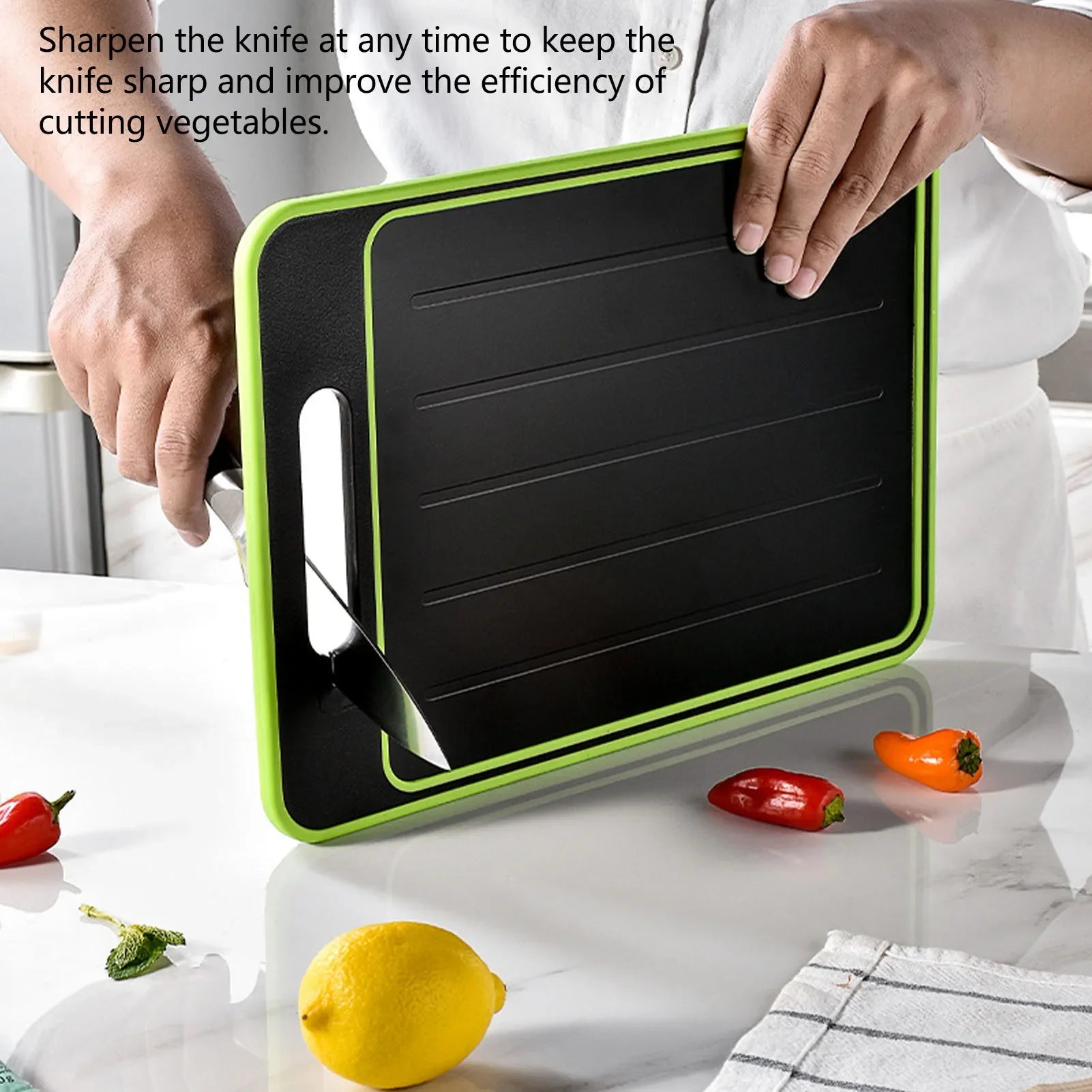 BowLift | Aluminum Alloy Cutting Board with Knife Sharpener
