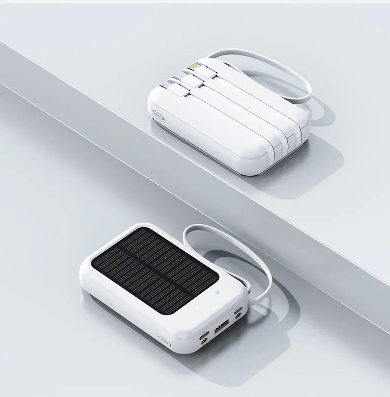 BowLift | PowerVolt Max 20K | Solar-powered power bank | 4 charging cables integrated | LED flashlight