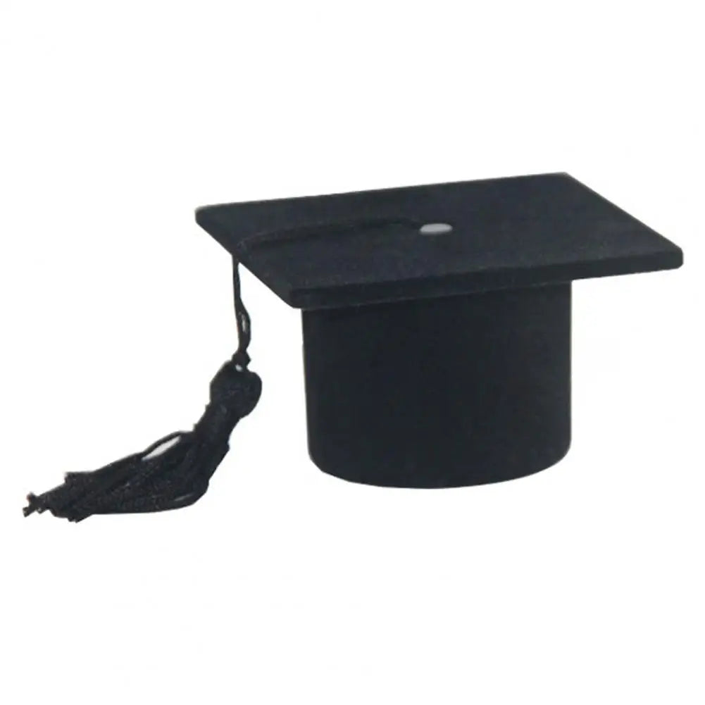 BowLift | Graduation Cap Shaped Flannel Jewelry Ring Storage Box