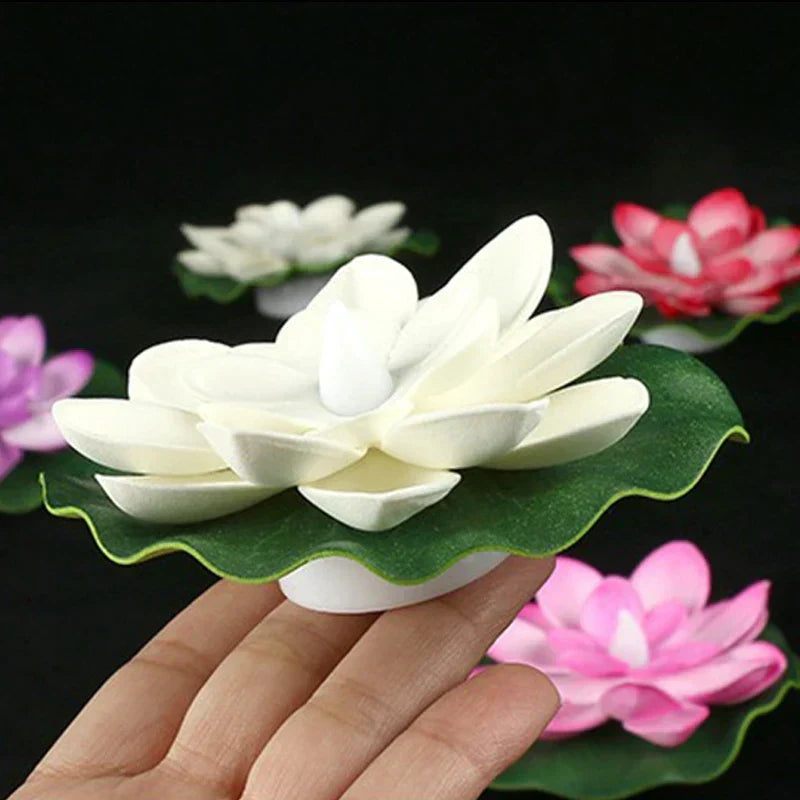 BowLift | GlowLotus Solar Lotus Lamp | Water Sensor | Warm White Light for Pond & Garden