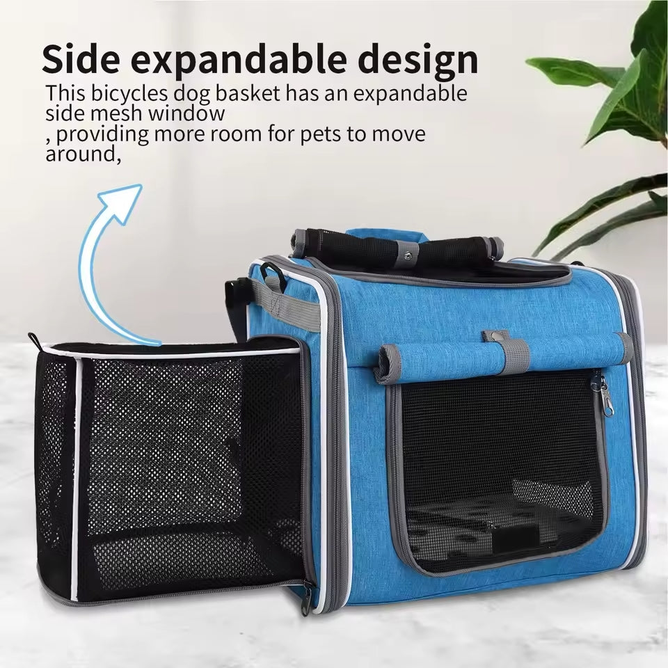 BowLift | Expandable Pet Bike Basket – Comfortable & Safe Bicycle Carrier for Small Dogs and Cats