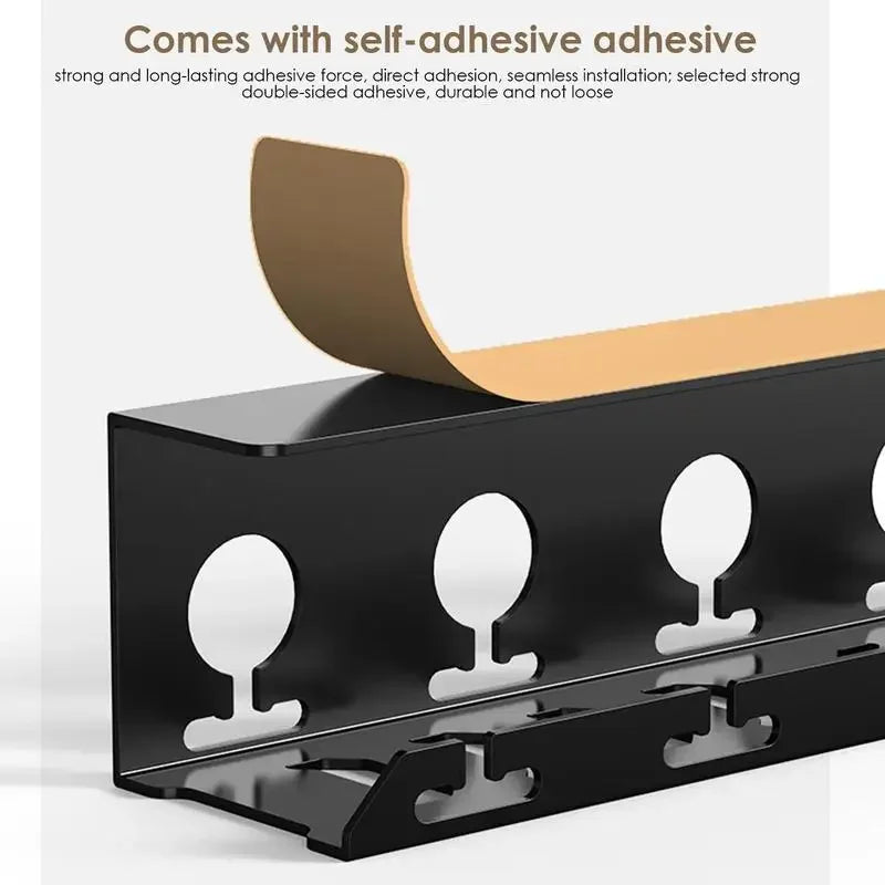 BowLift | CableFixx Cable Channel | Self-adhesive & Durable | For organization under the desk